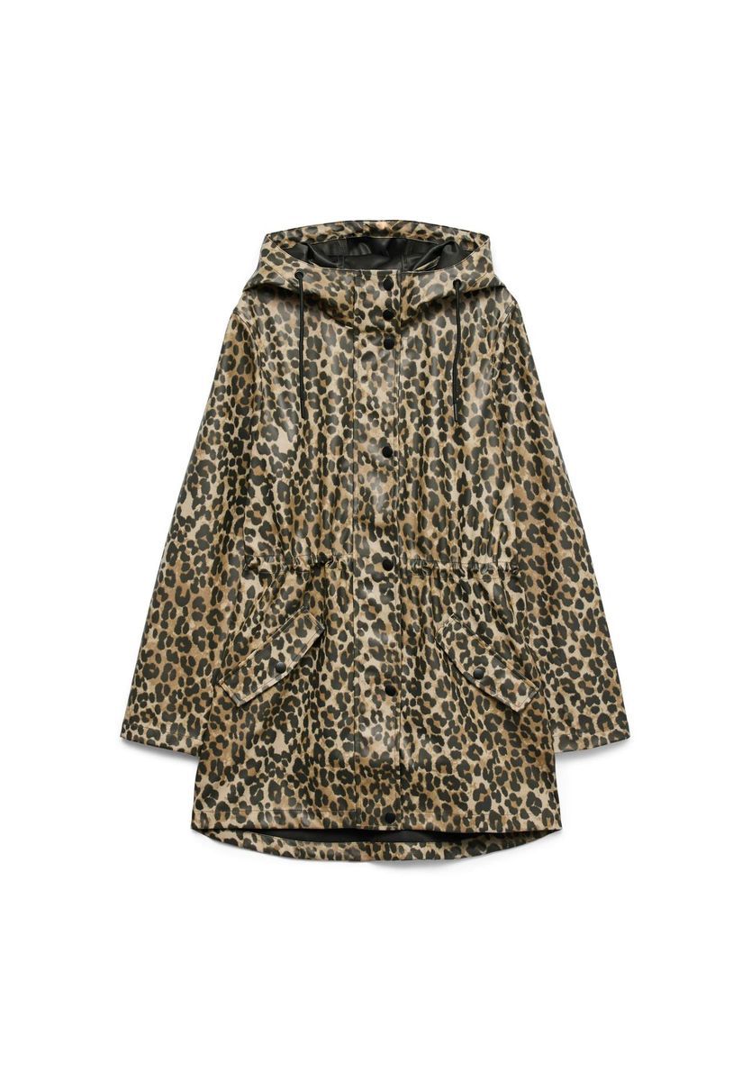 Parka mit Kapuze und Leopardenmuster