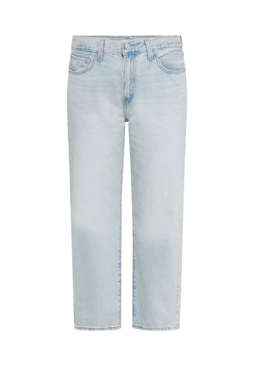 Gerade geschnittene High-Waist-Jeans