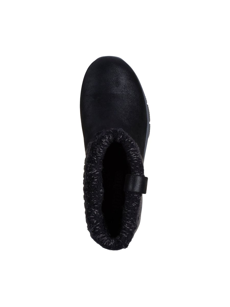 Gefütterte Stiefeletten mit Strickkragen