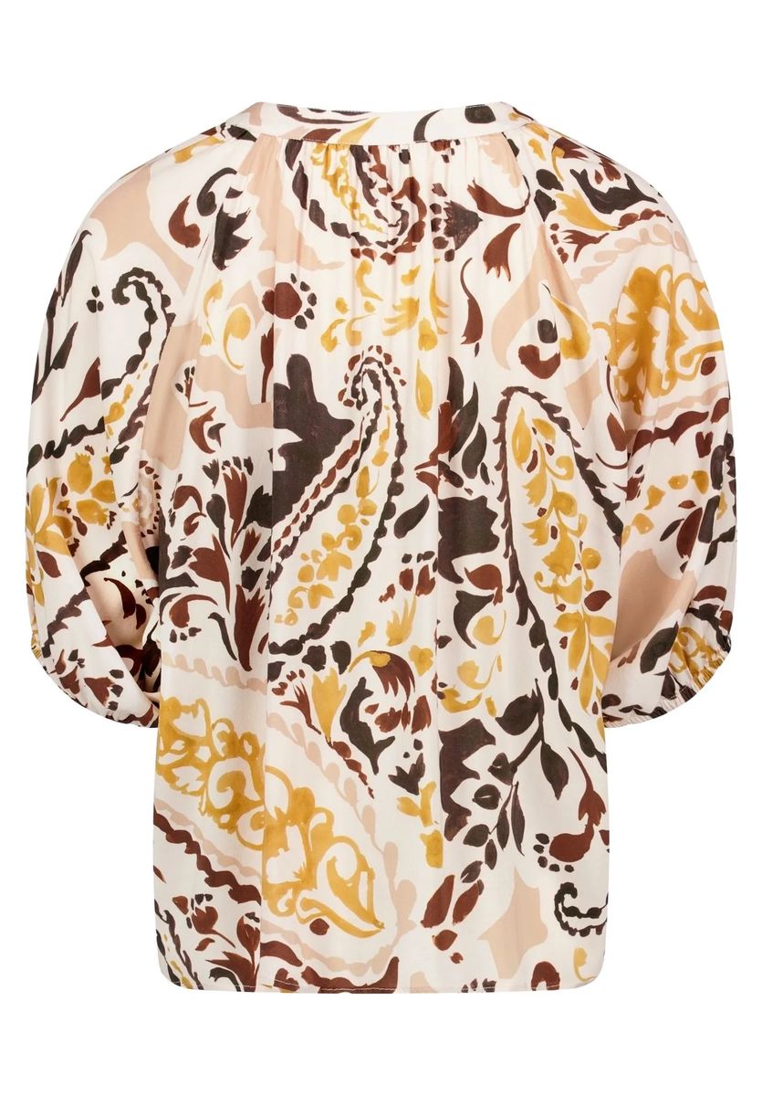 V-Ausschnitt Bluse mit Paisley-Muster