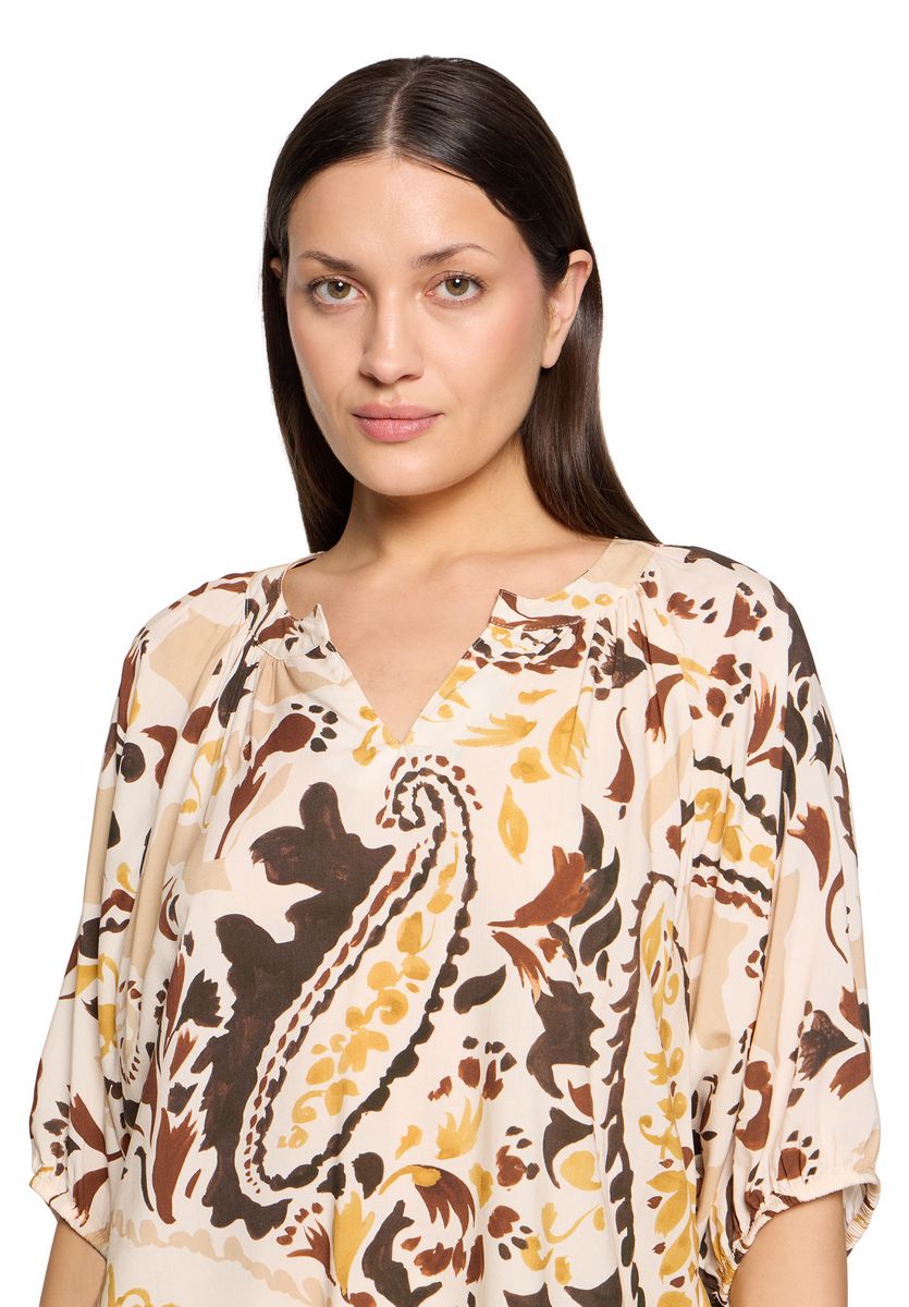 V-Ausschnitt Bluse mit Paisley-Muster