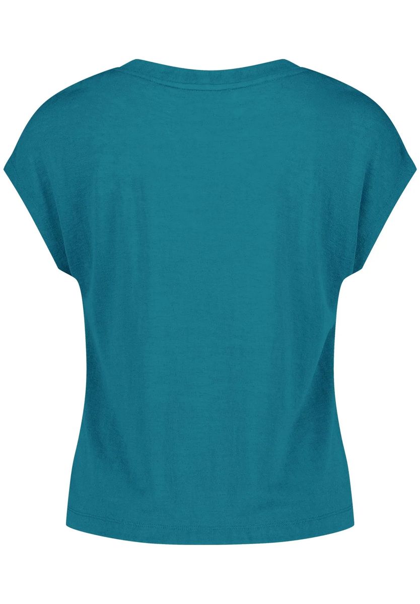 Lockeres V-Ausschnitt Kurzarm-Shirt