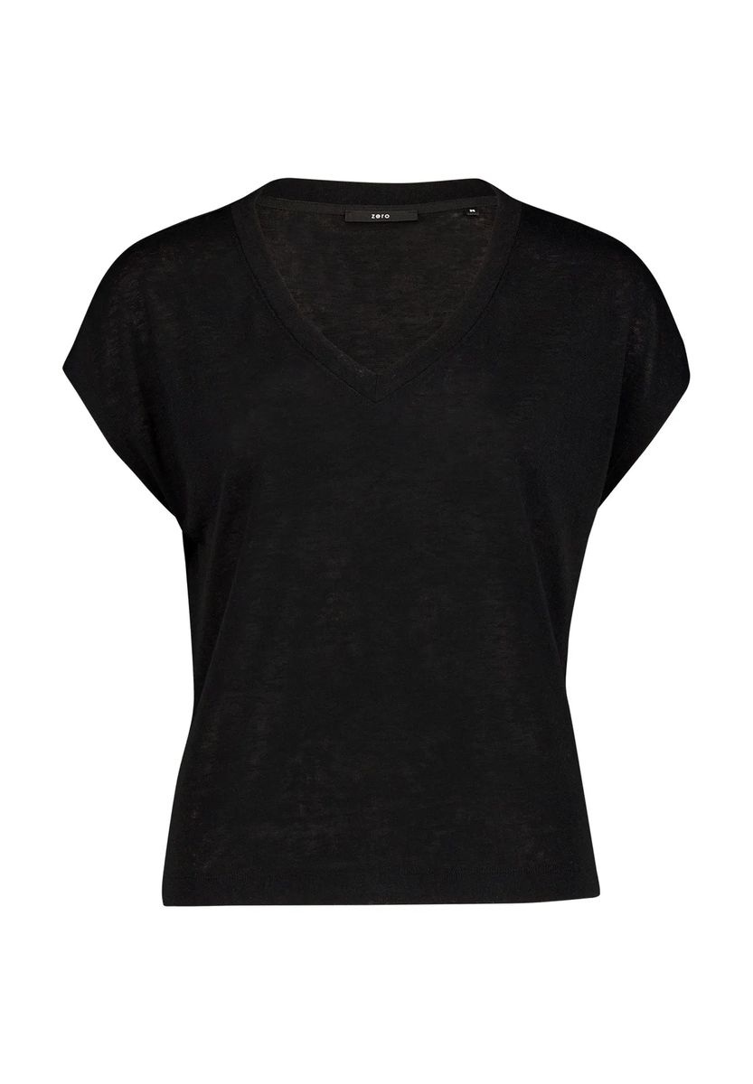 Minimalistisches T-Shirt mit V-Ausschnitt