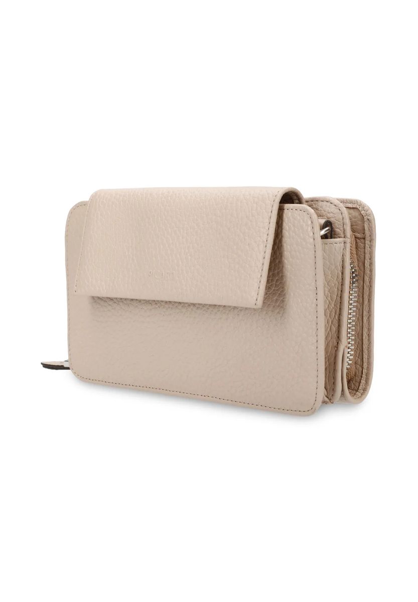 Minimalistische Handy-Tasche aus genarbtem Leder