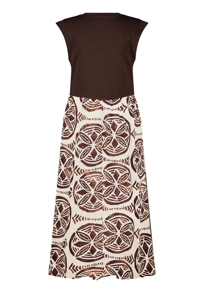 Gemustertes Mixed-Media Midi-Kleid