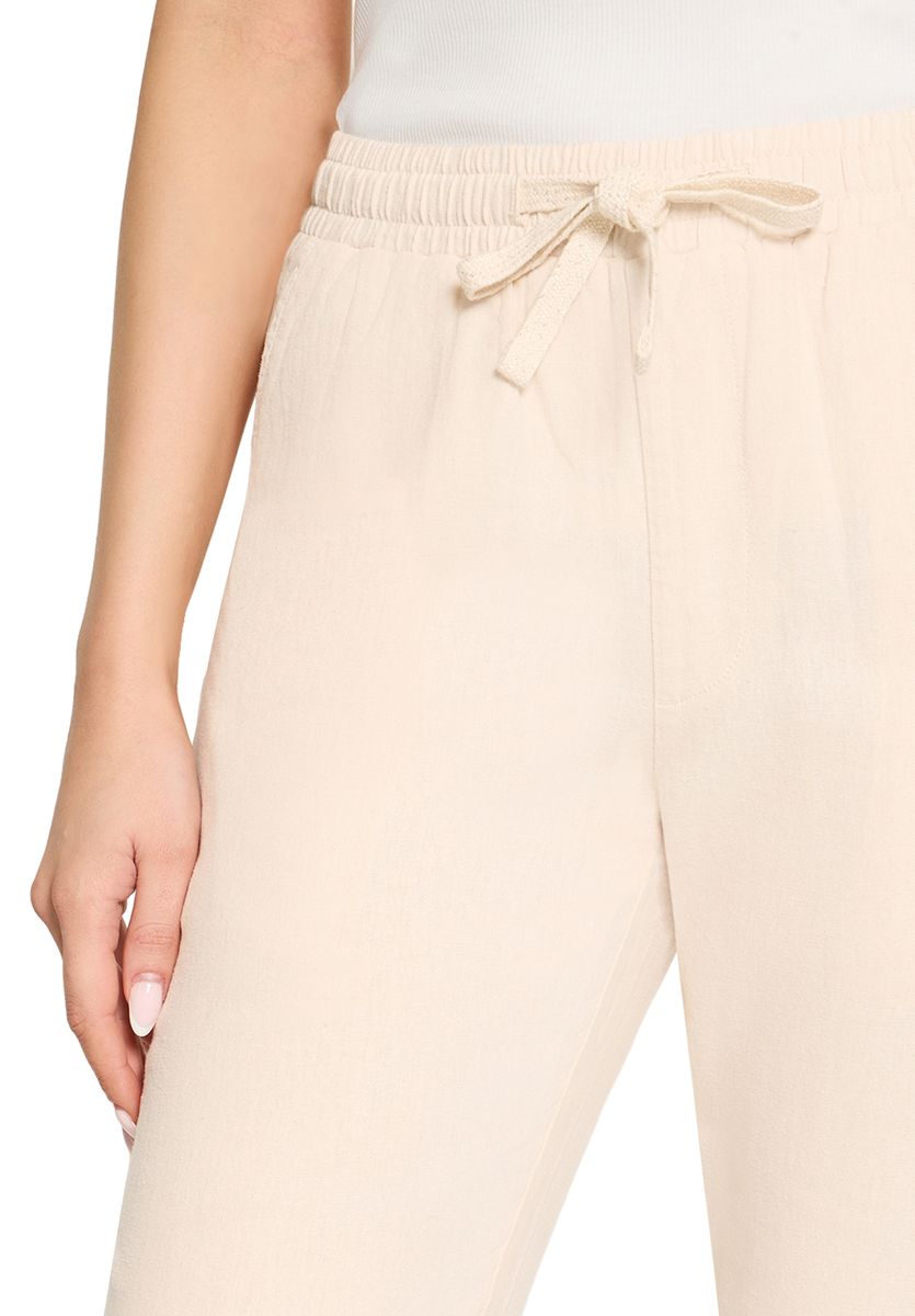 Lässige Stoffhose mit Leinenanteil