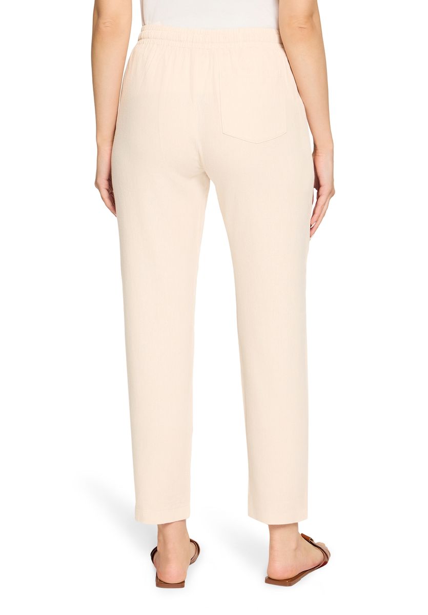 Lässige Stoffhose mit Leinenanteil