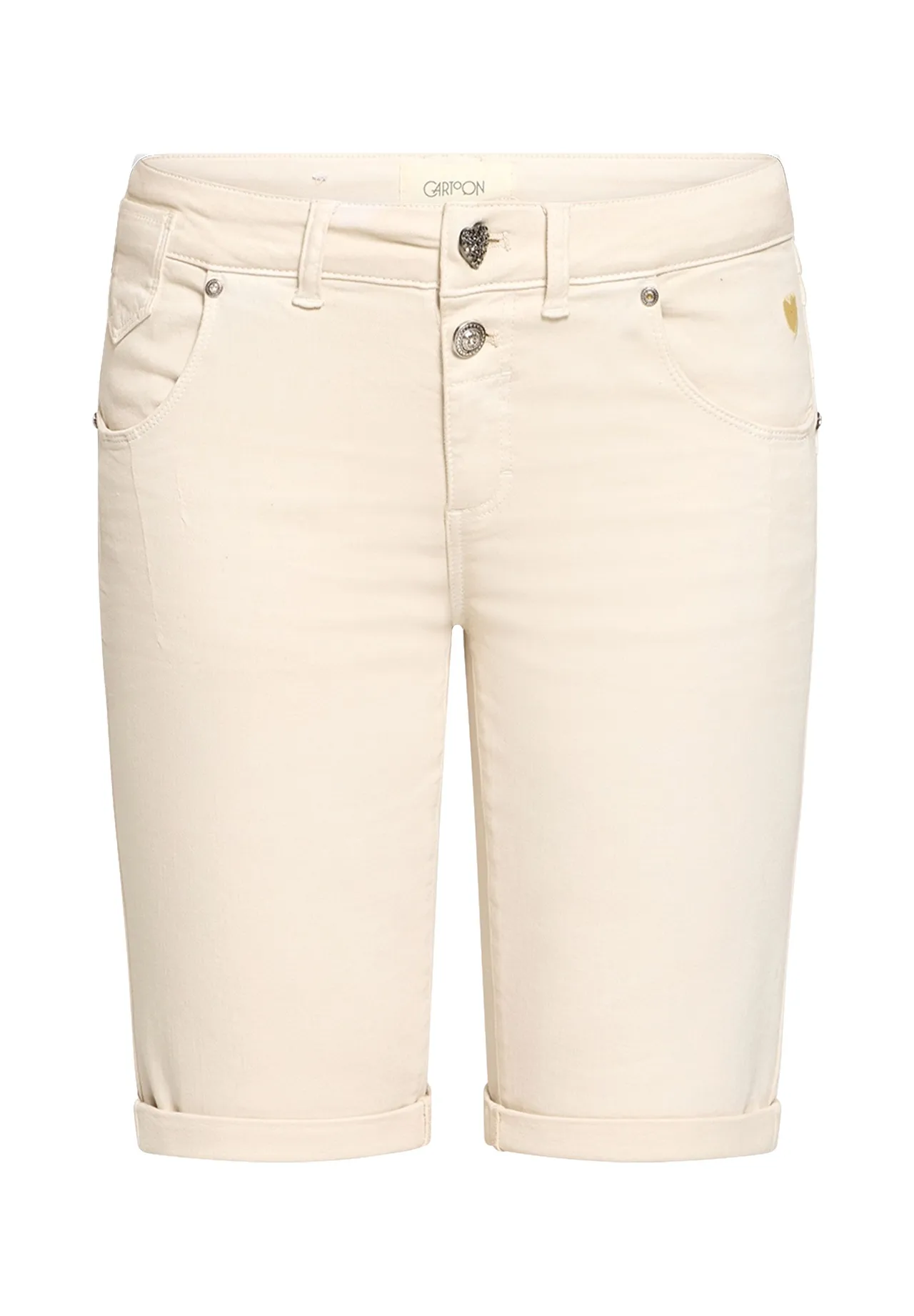 Schmal geschnittene Jeans-Bermudas