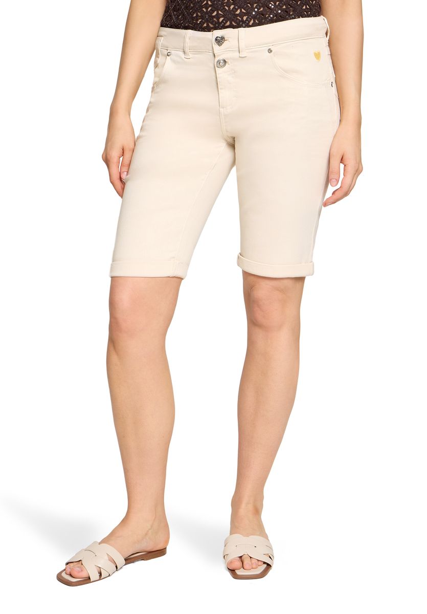 Schmal geschnittene Jeans-Bermudas