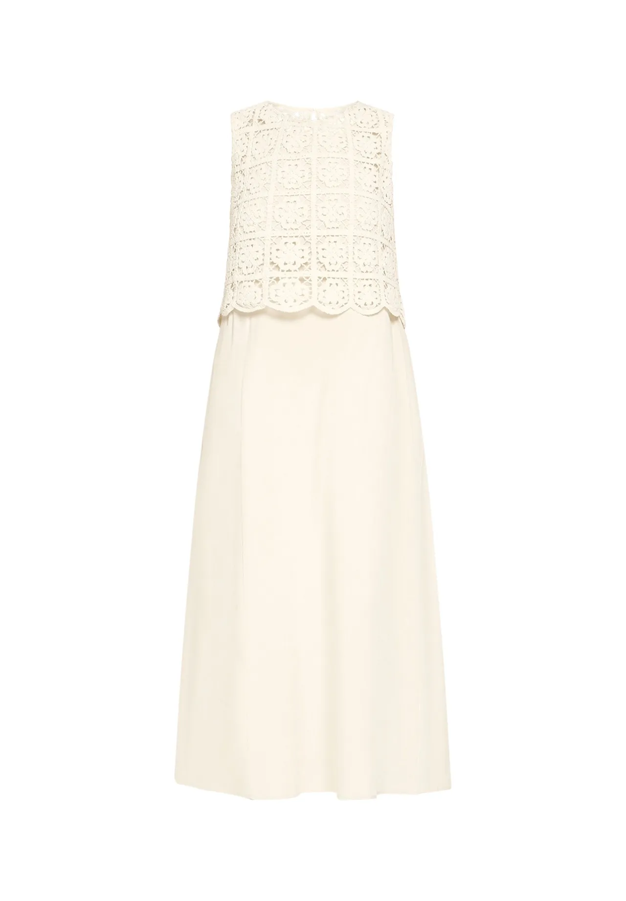 Elegantes Midikleid mit Häkel-Spitze