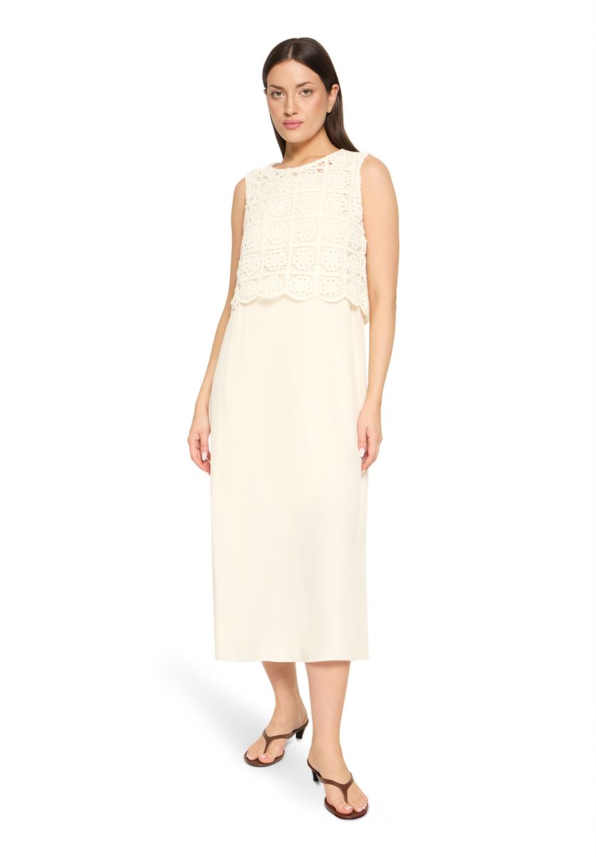 Elegantes Midikleid mit Häkel-Spitze
