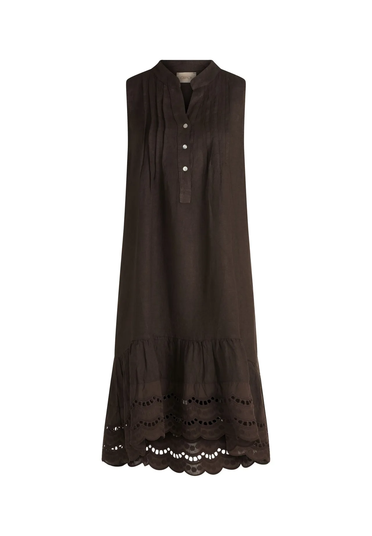 Leinen-Blusenkleid mit Stickerei