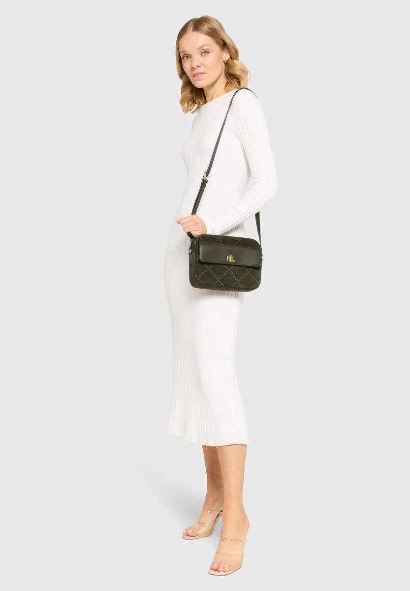 Crossbody-Kameratasche mit Logo-Prägung