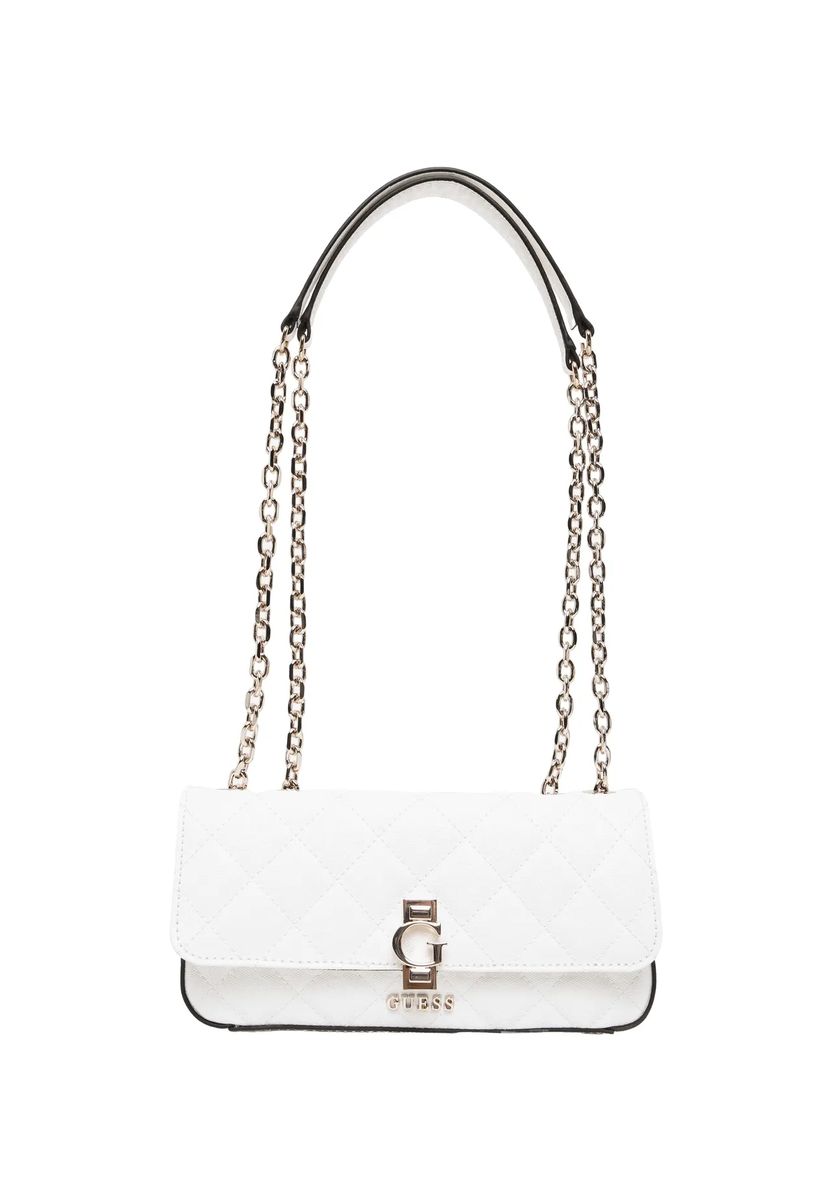 Gesteppte Schultertasche mit Kettenriemen