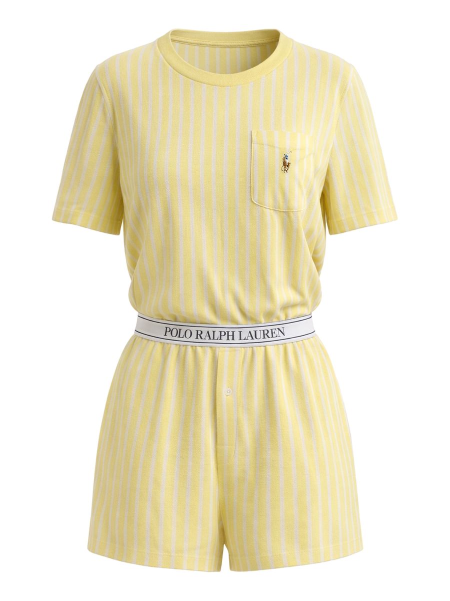Gestreiftes Loungewear-Set aus Baumwollstrick