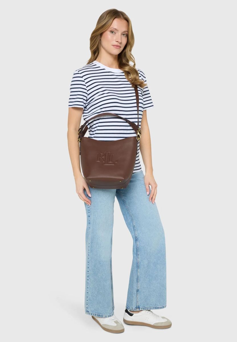 Beuteltasche aus geprägtem Leder