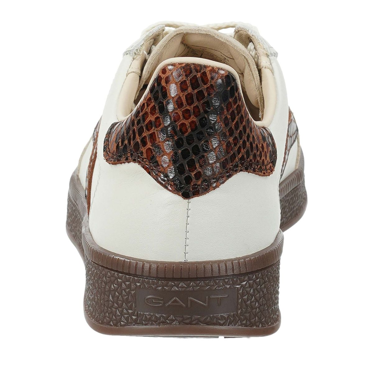 Retro-Leder-Sneaker mit Schlangenprint