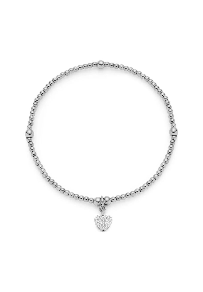 Zartes Kugelarmband mit Herzanhänger