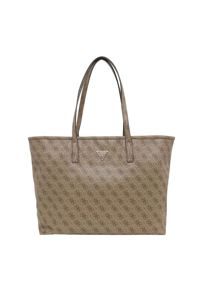 Shopper aus Kunstleder mit Logomuster