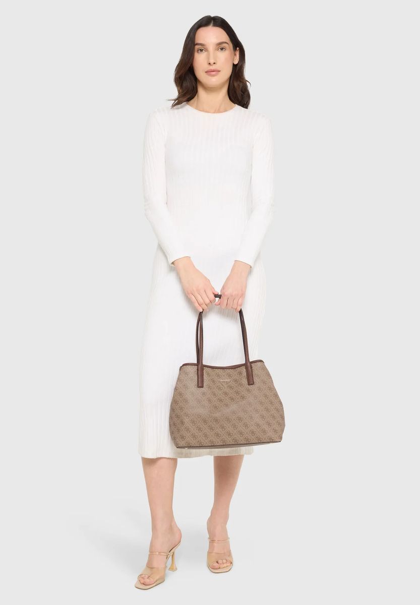 2-in-1 Shopper mit Monogramm-Muster