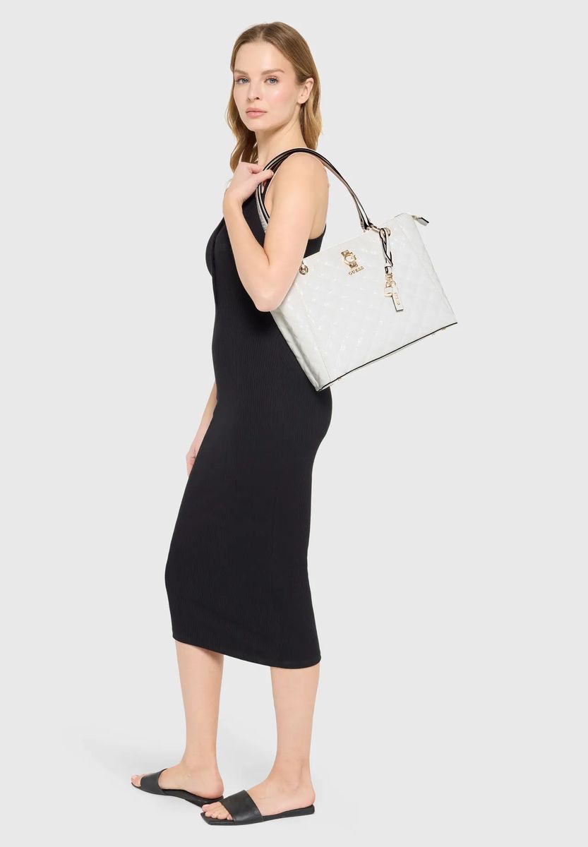 Gesteppte Shopper-Tasche aus Kunstleder