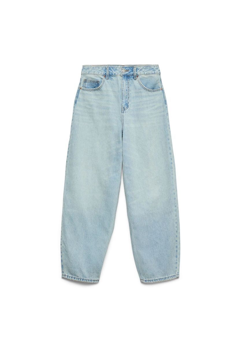 Tapered Mom-Denim mit hohem Bund
