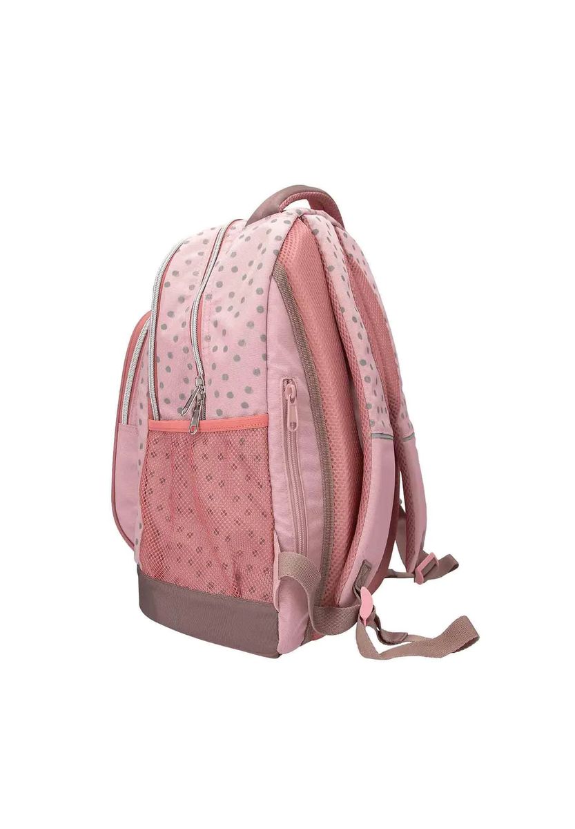 Schulrucksack mit Punkten und Motiv