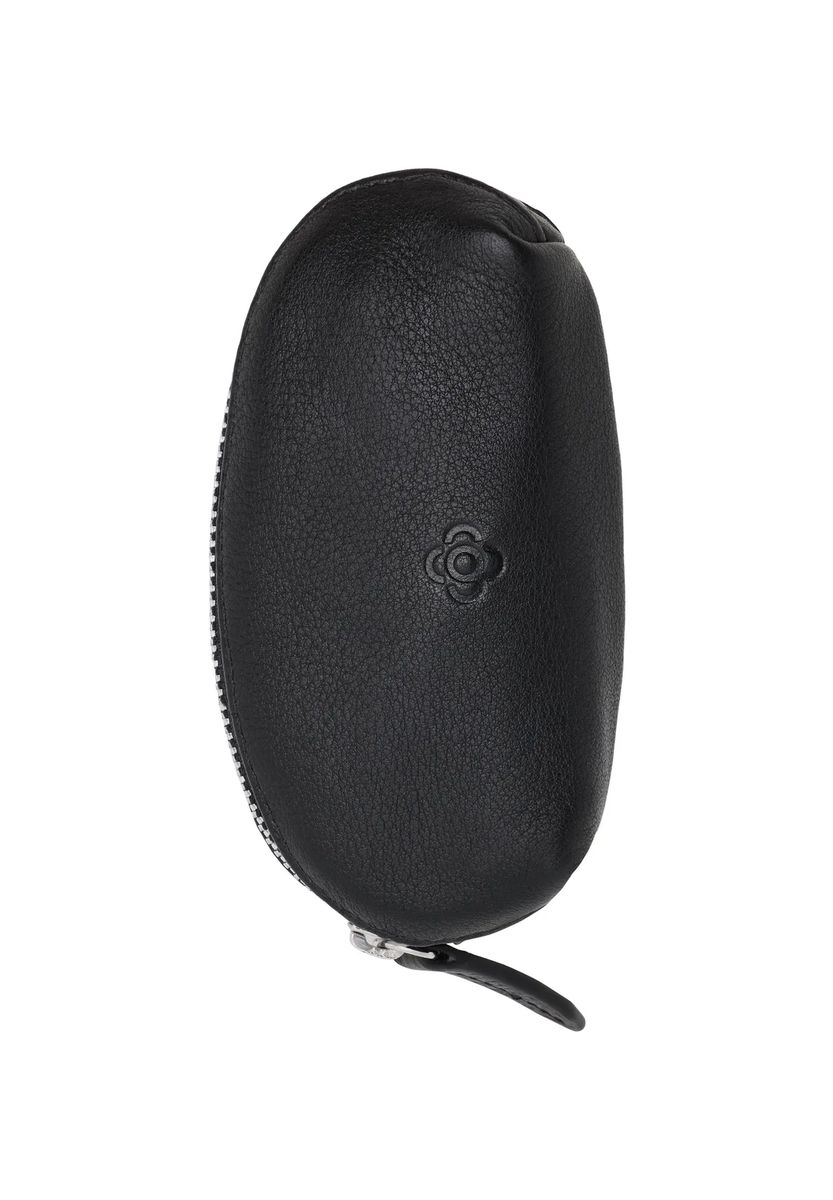 Ovale Schlüsseltasche aus genarbtem Leder
