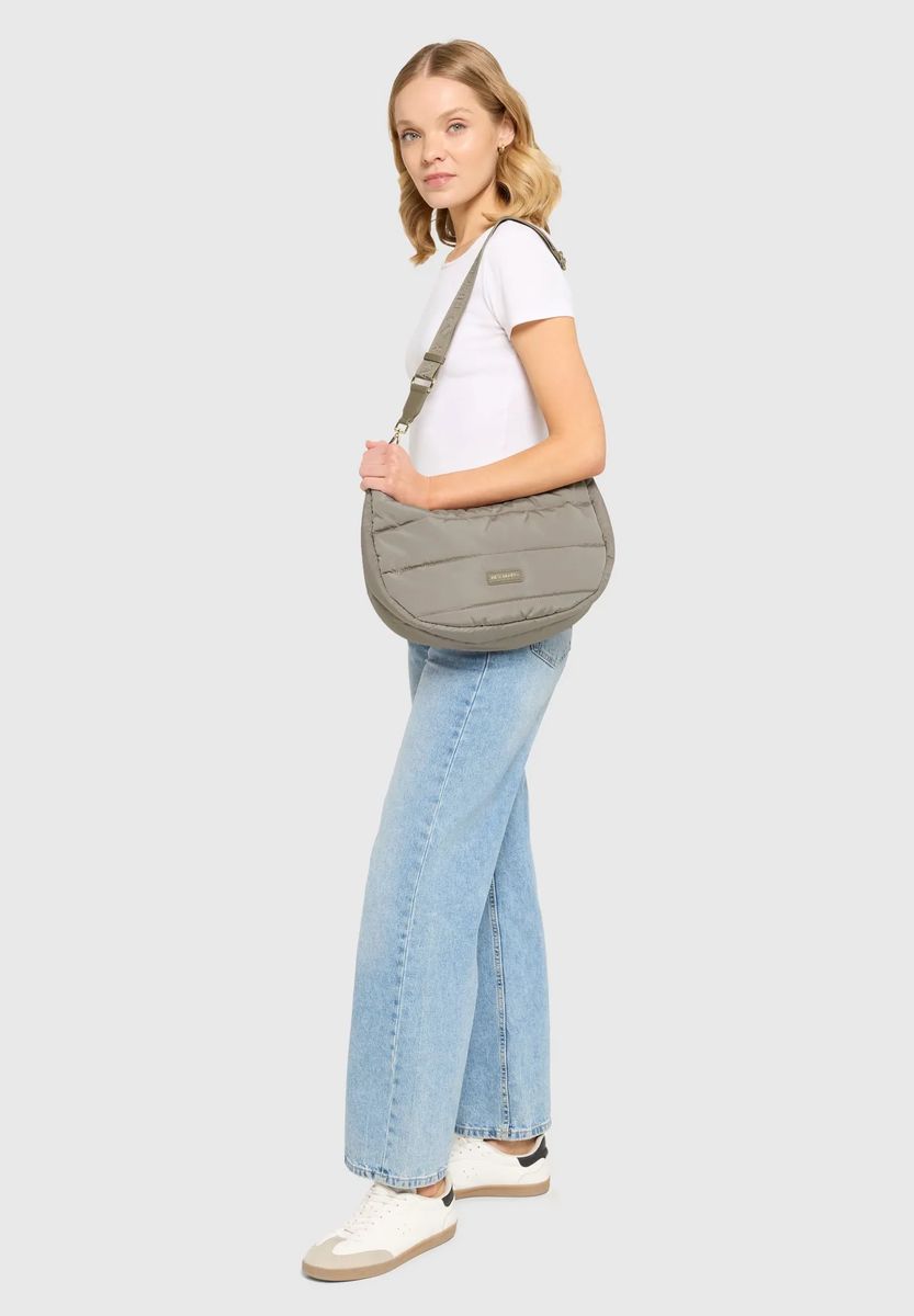 Gesteppte wattierte Halbmond-Tasche