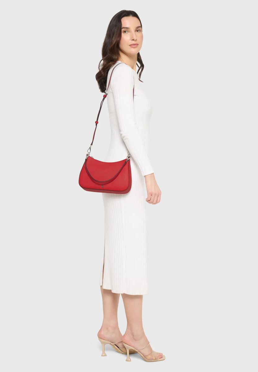 Elegante Schultertasche aus Saffiano-Leder