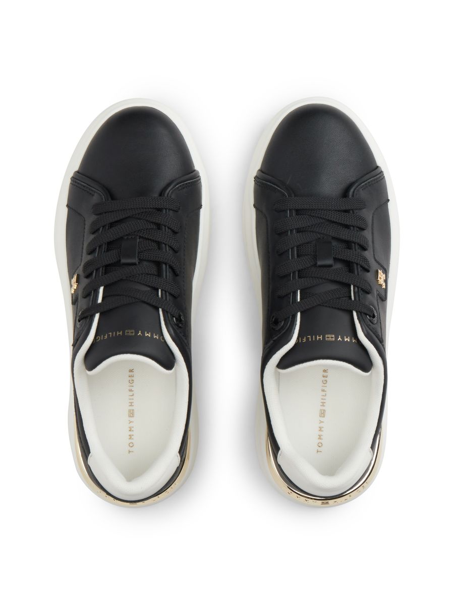 Minimalistische Plateau-Leder-Sneaker