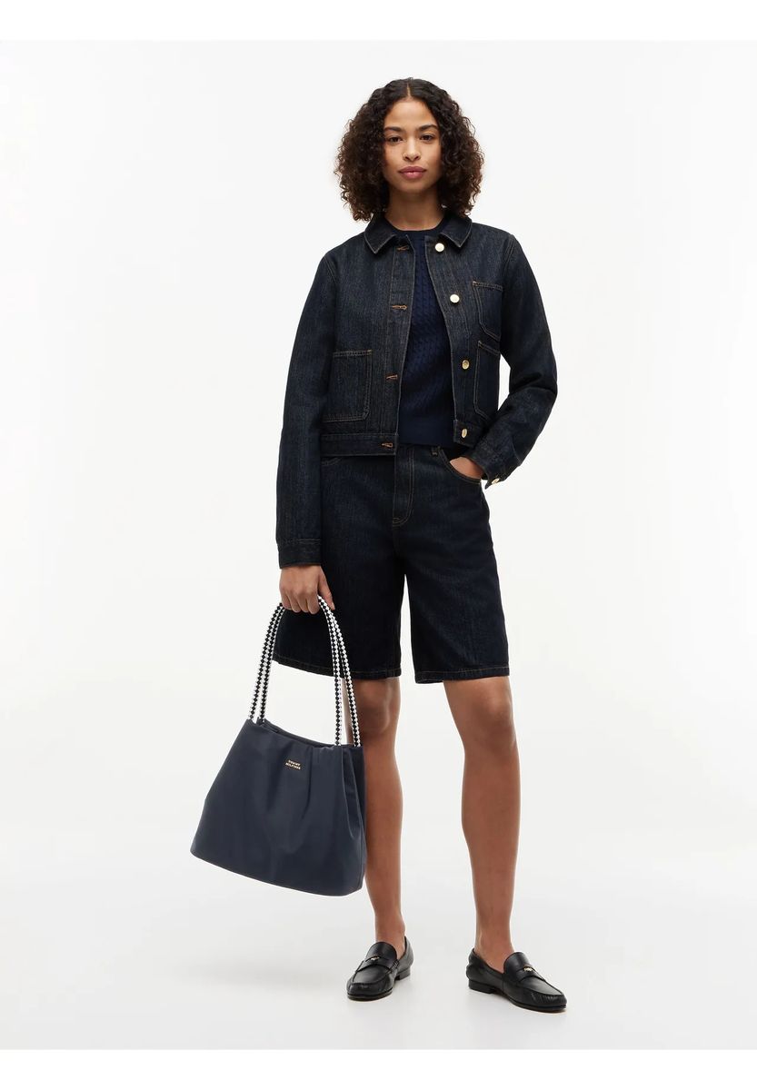 Minimalistischer Nylon-Shopper mit Logo