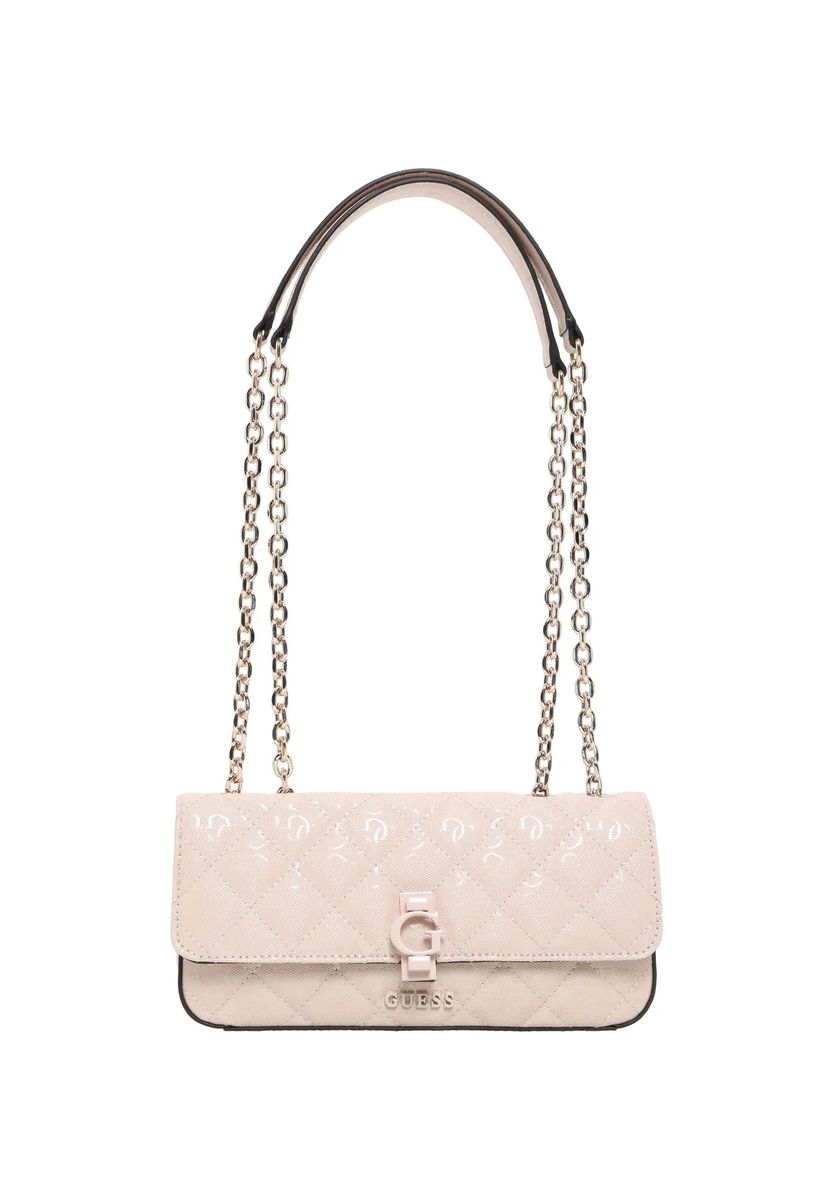Gesteppte Schultertasche mit Überschlag