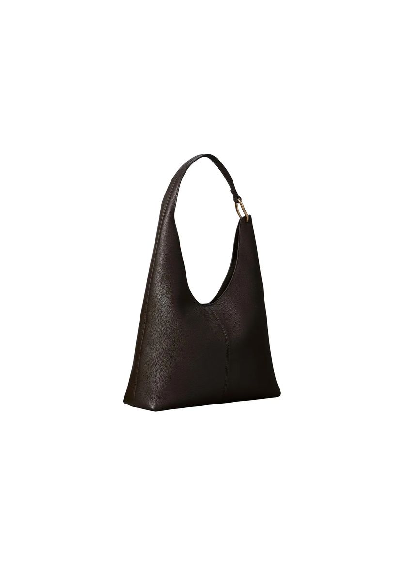 Minimalistische Hobo-Tasche aus Narbenleder