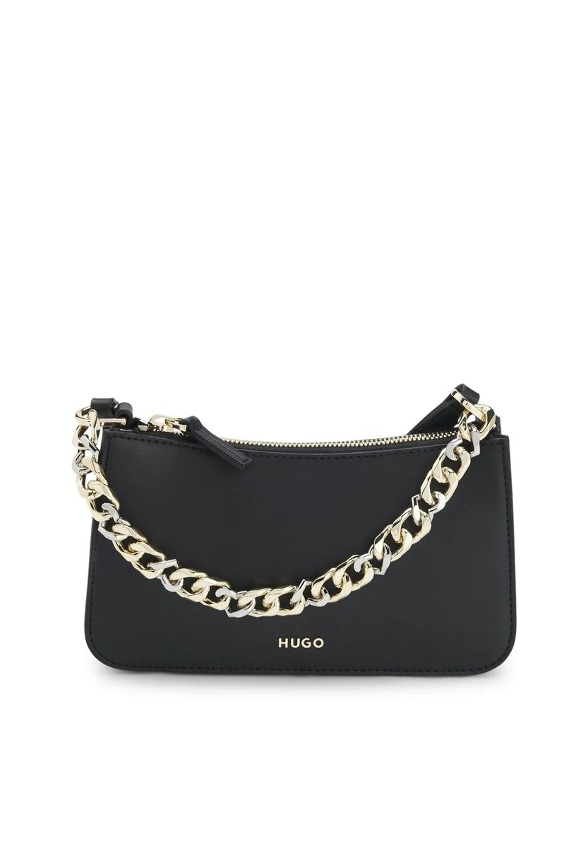 Schultertasche mit Mixed-Metal-Kette