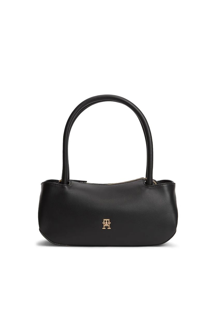 Schlichte Schultertasche mit Emblem