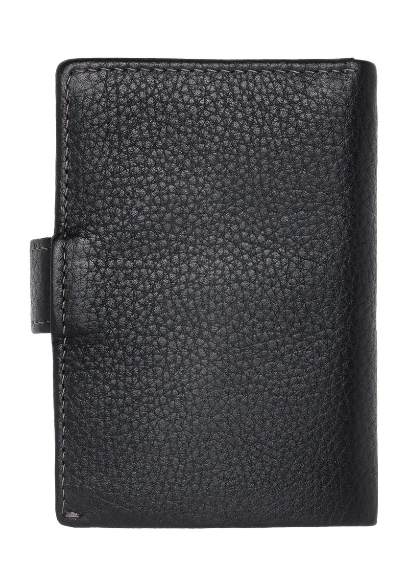 Kartenetui aus genarbtem Leder mit Druckknopf