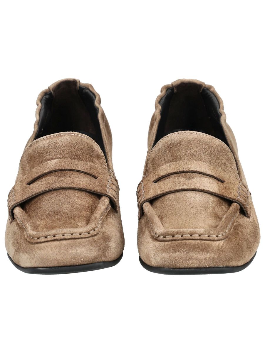 Elegante Suede-Loafer mit Blockabsatz