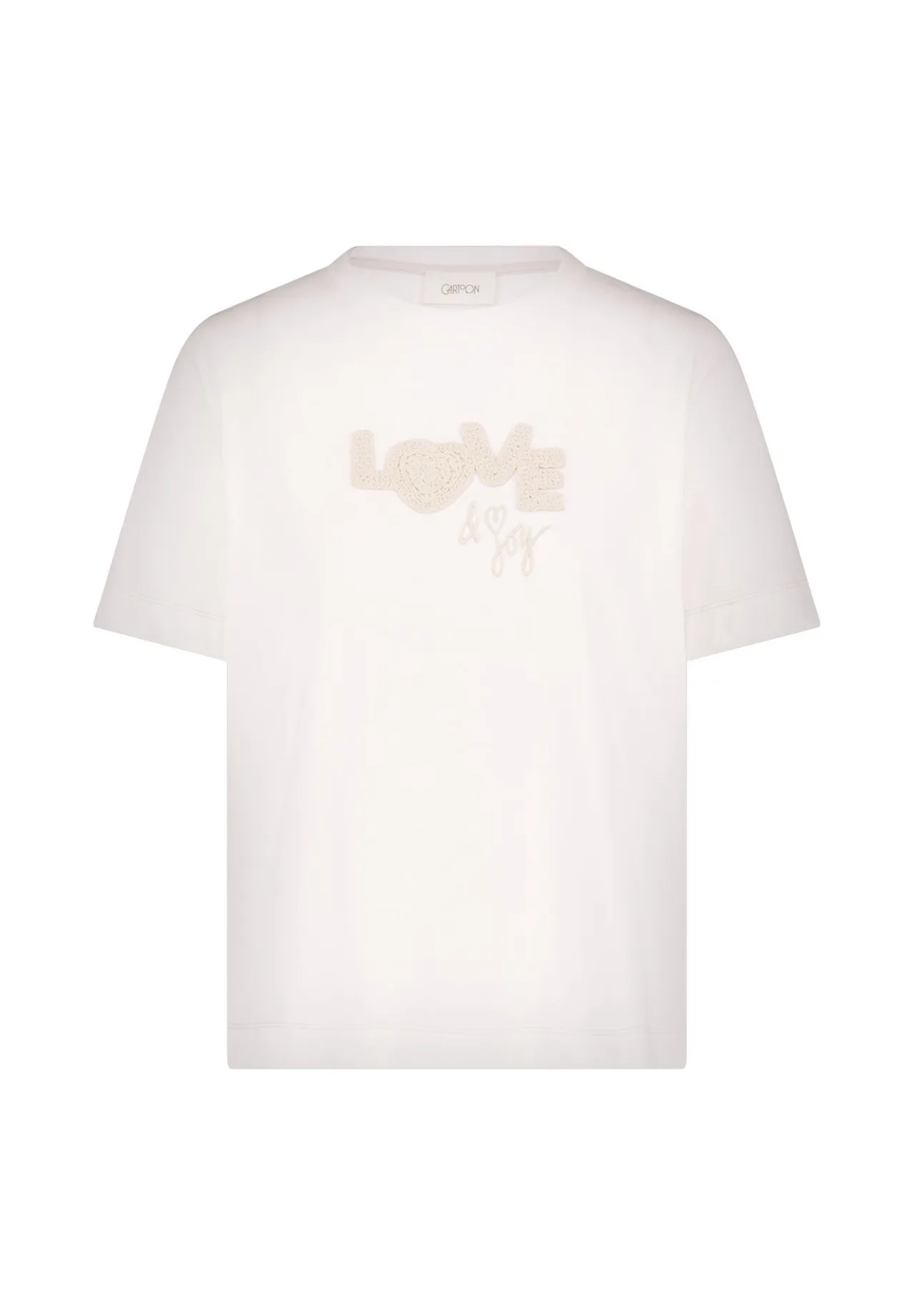 T-Shirt mit strukturierter Stickerei