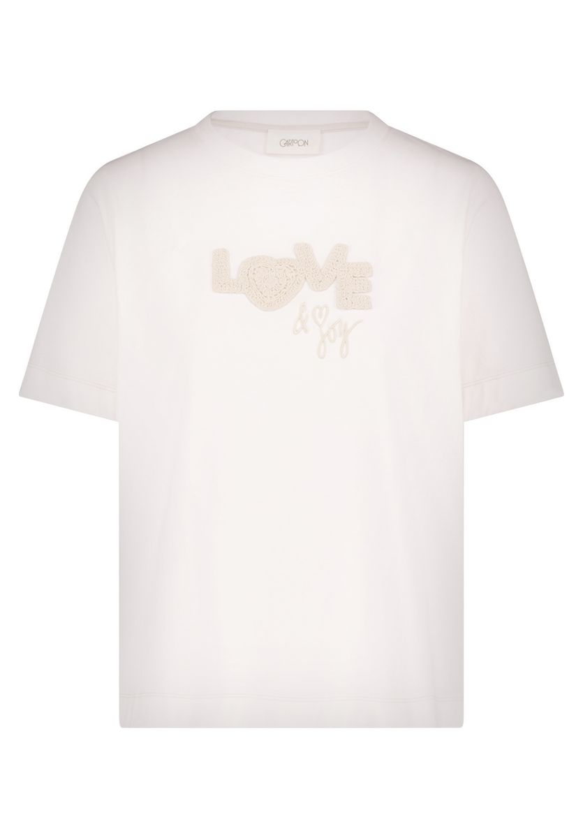 T-Shirt mit strukturierter Stickerei
