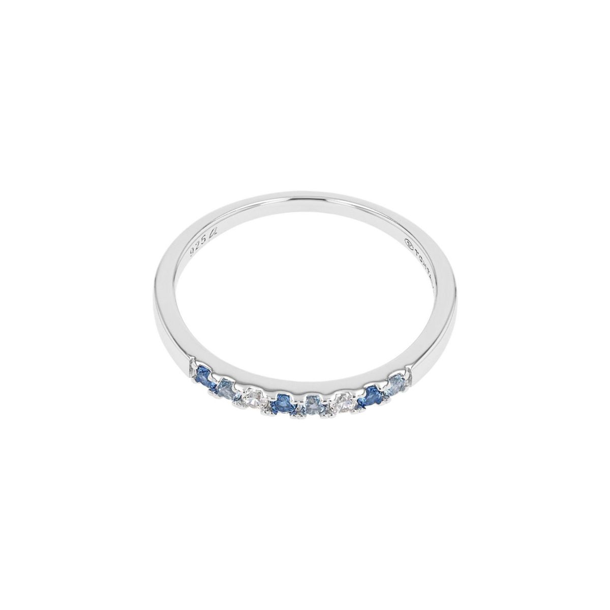 Ring mit blauen und klaren Zirkonia