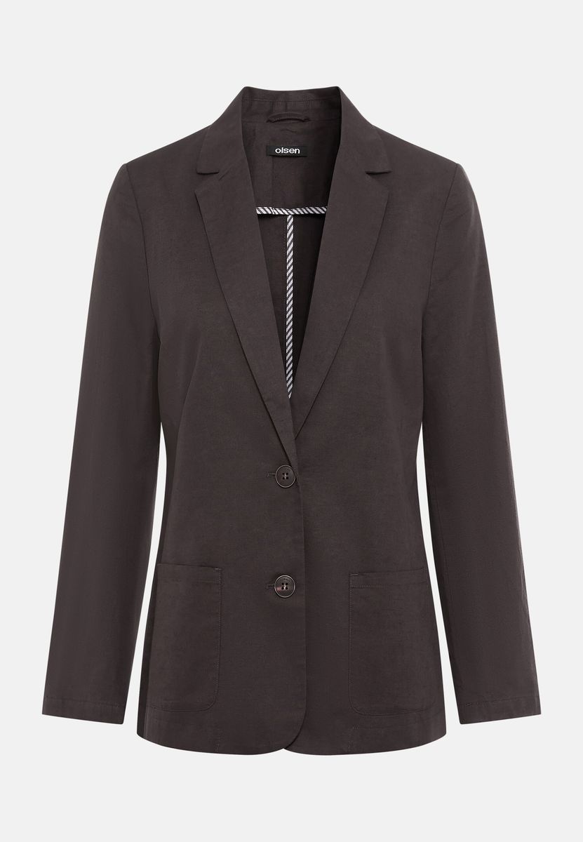 Klassischer Blazer aus Leinen-Mix
