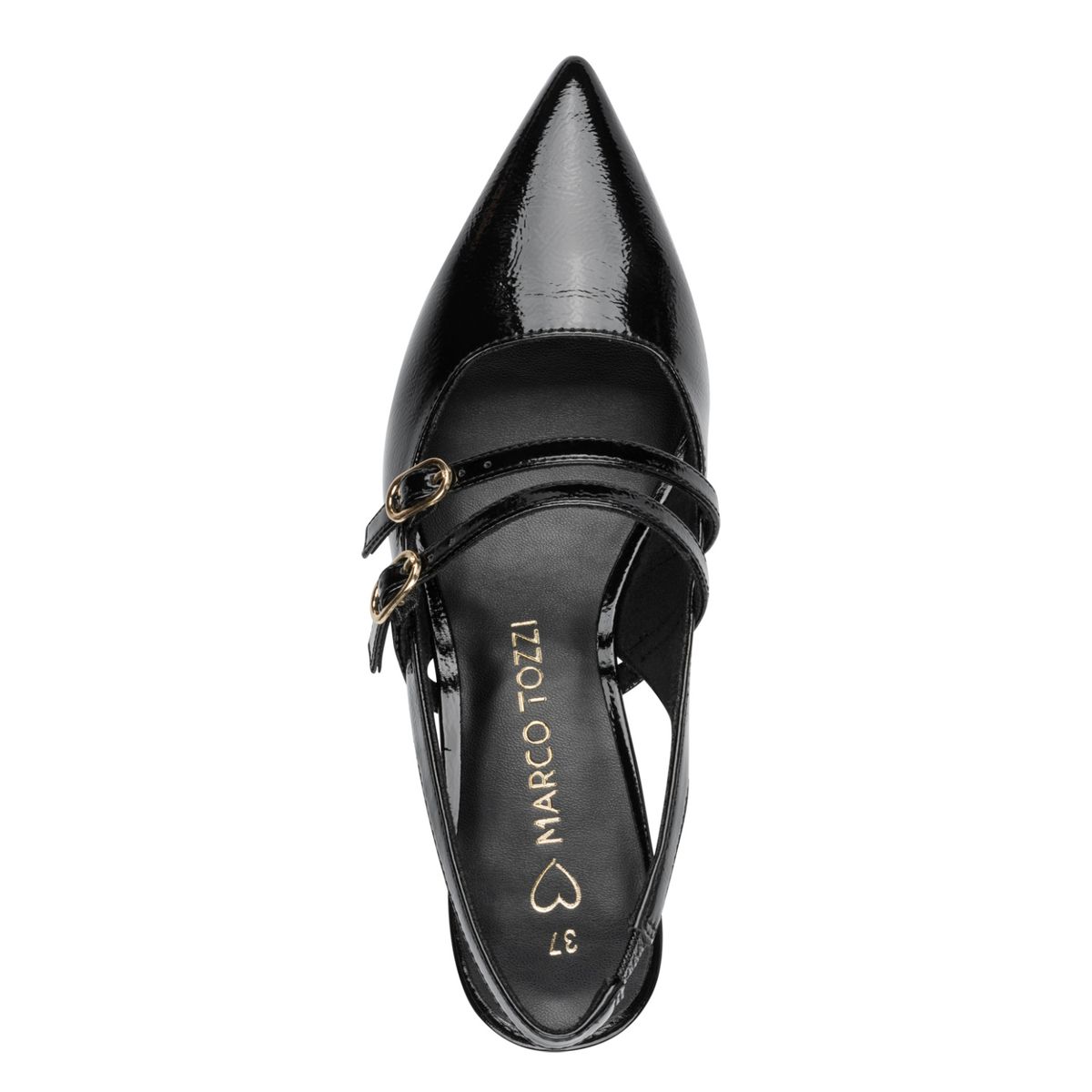 Spitze Slingpumps mit Doppelriemchen