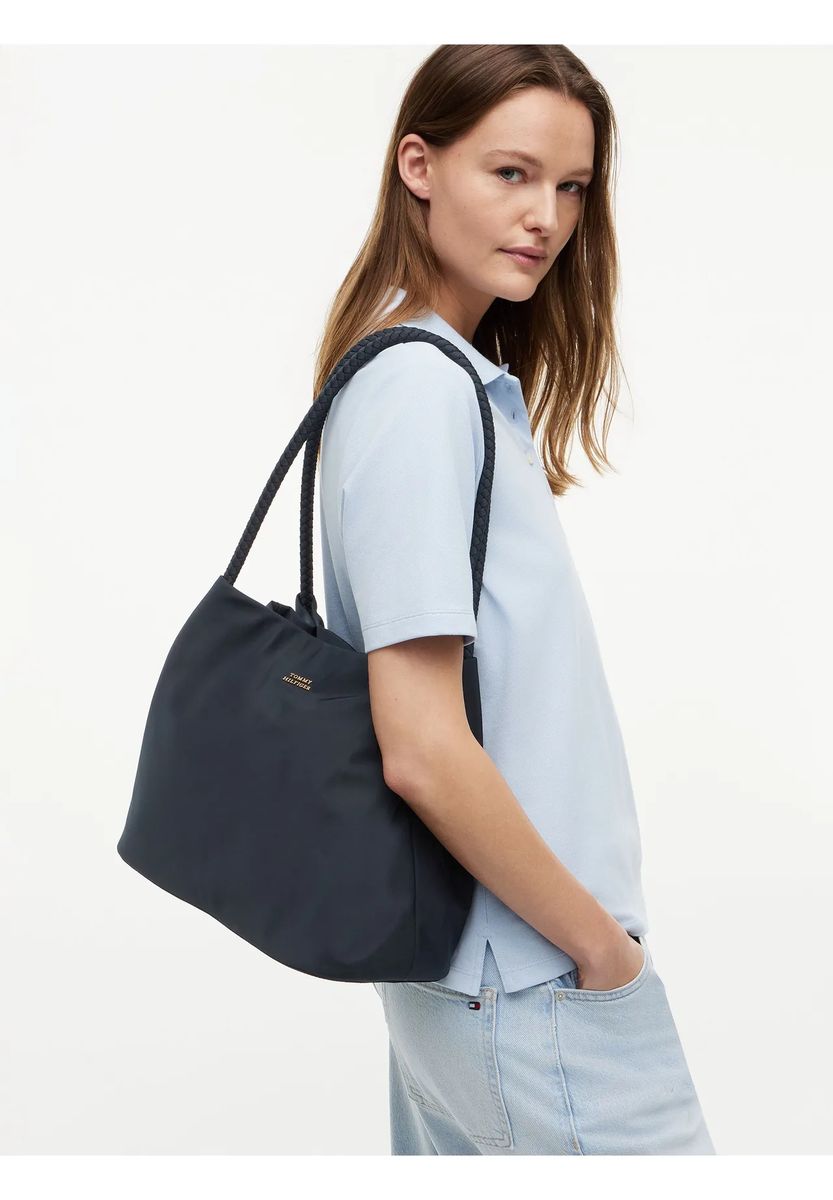 Nylon-Shopper mit geflochtenen Henkeln