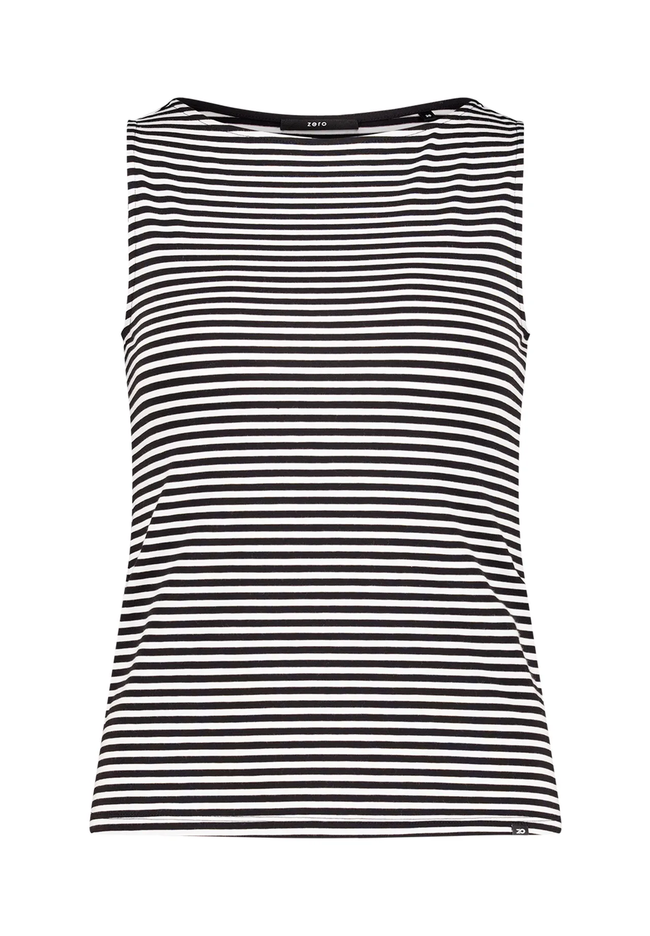 Gestreiftes Tanktop mit U-Boot-Ausschnitt