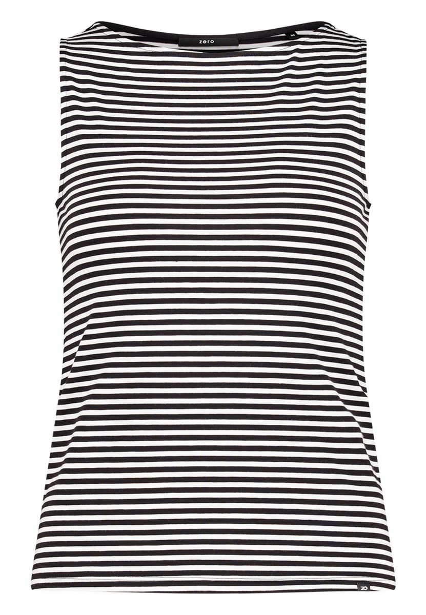 Gestreiftes Tanktop mit U-Boot-Ausschnitt