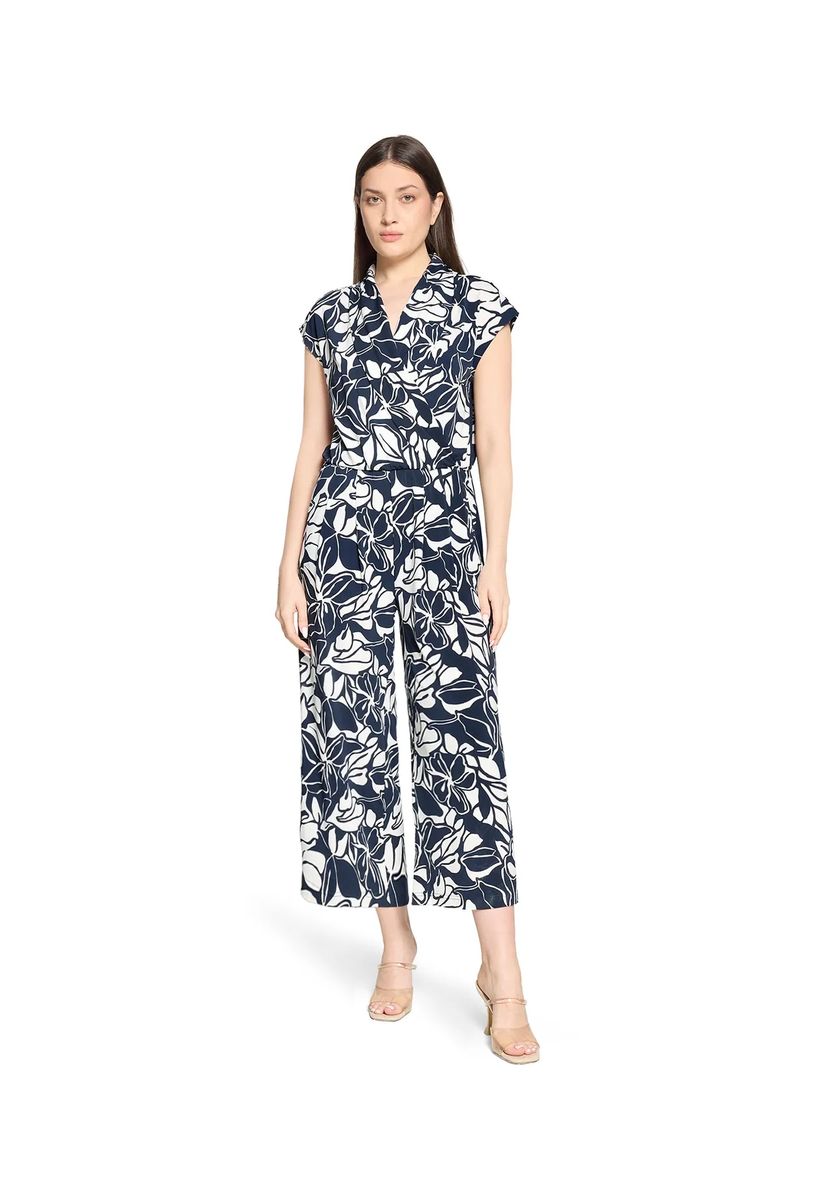 Floral Jumpsuit mit Wickelausschnitt