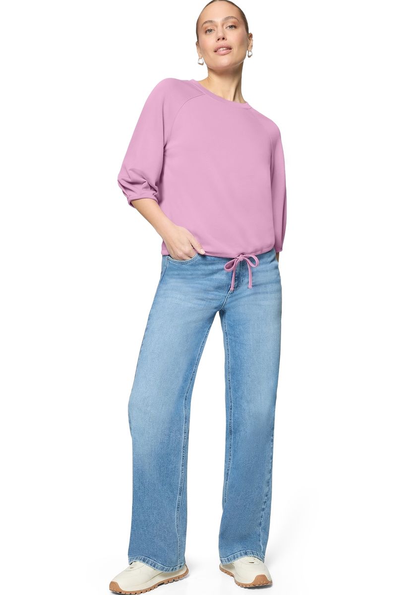 Lässiges Sweatshirt mit Kordelzug-Saum