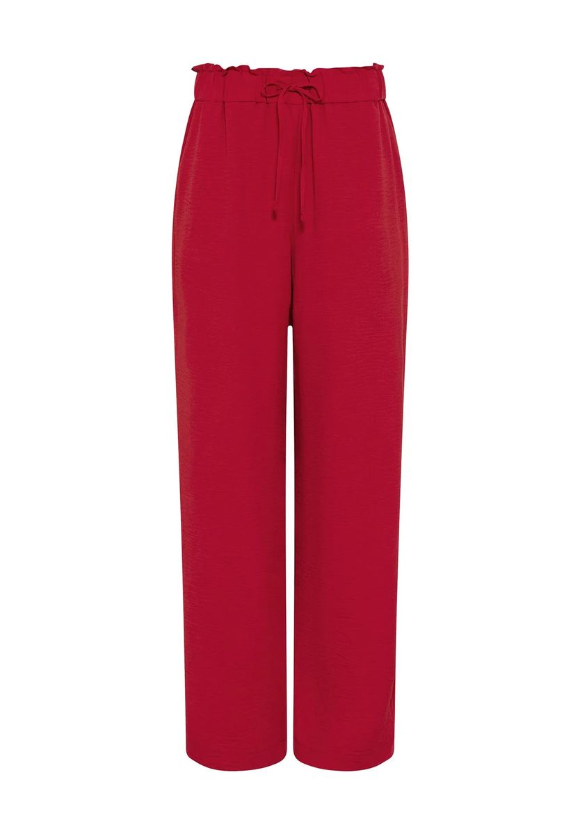 Fließende Wide-Leg-Hose mit Tunnelzug