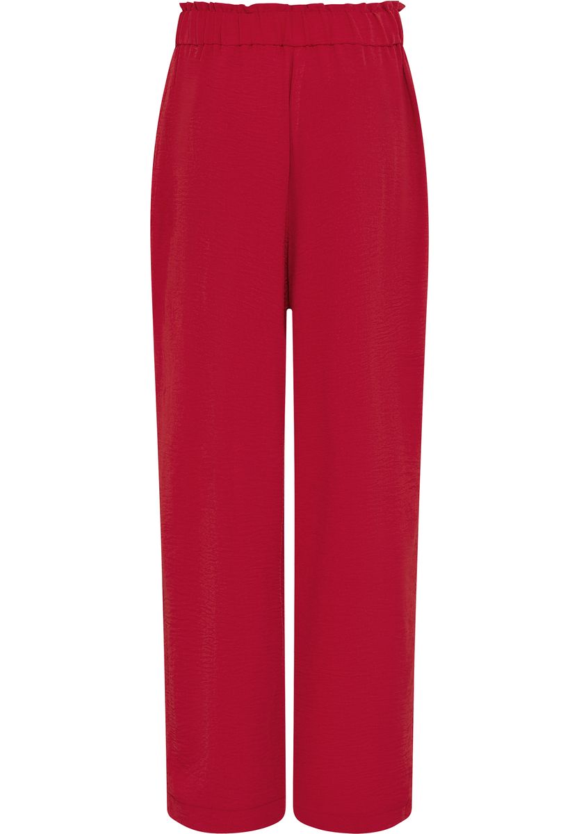 Fließende Wide-Leg-Hose mit Tunnelzug